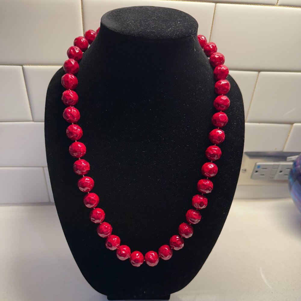 Red Acrylic Beads